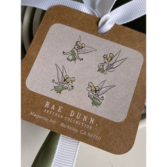 Set Of 4 Rae Dunn Disney Green Tinkerbell Measuring Cups Ceramic With Handle NEW - Picture 3 of 8